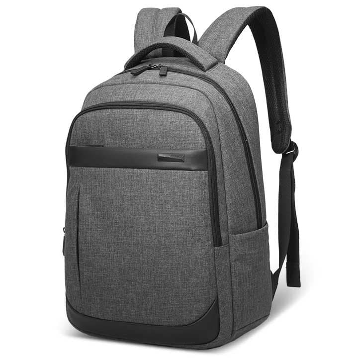 Aoking תיק גב אופנתי למחשב 15.6" בצבע אפור.