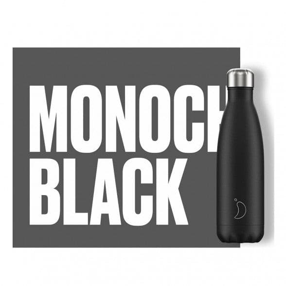 CHILLY'S בקבוק מים 500 מ"ל MONOCHROME Black.