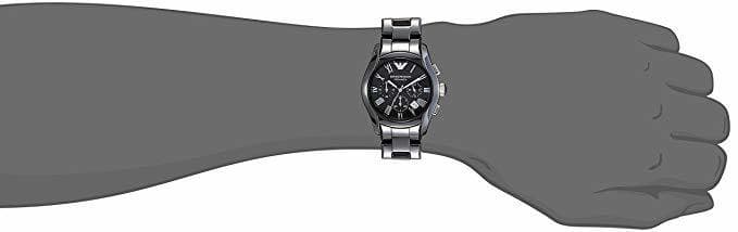 שעון יד קרמי שחור ארמני לגבר Emporio Armani AR1400.