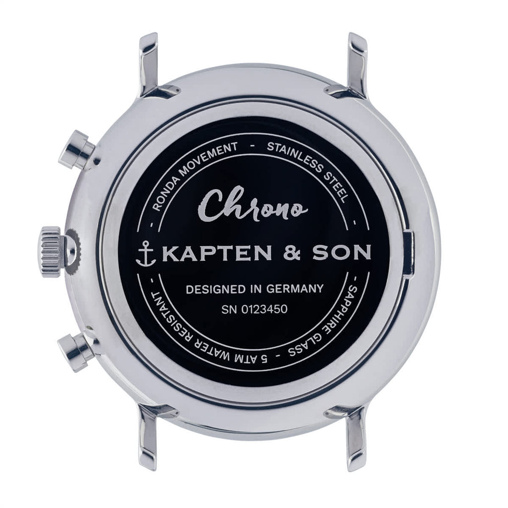 Kapten & Son Chrono Small Silver Bicolor Steel.