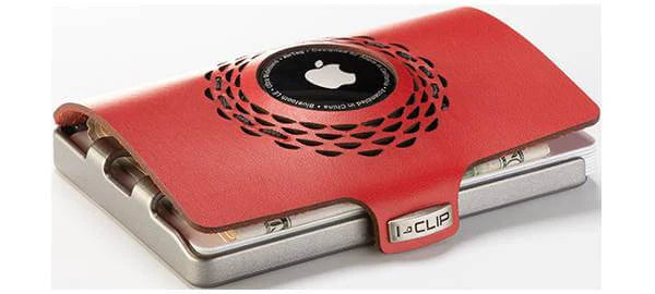 I-CLIP Original Red Radio Impact For Apple Air Tag + Air Tag.