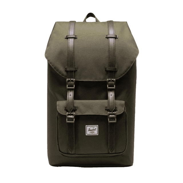 Hershel Little America 15" Ivy Green/Chicory Cofee Backpack.