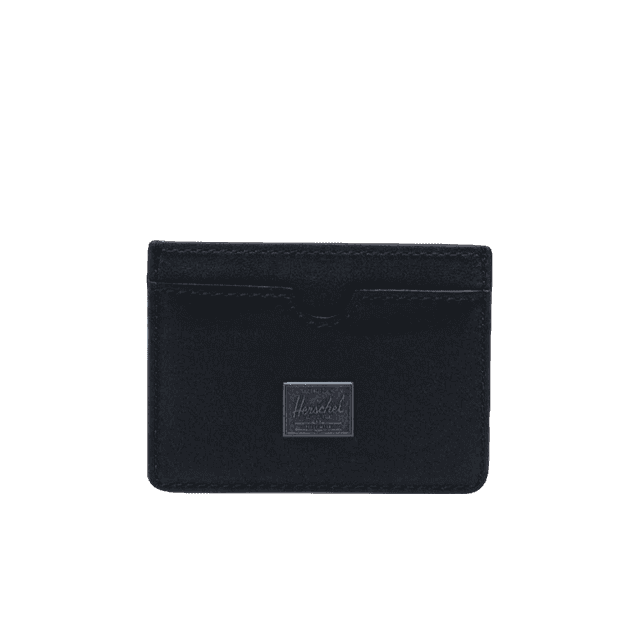 ארנק כרטיסי אשראי הרשל Charlie RFID Herschel Black Leather.