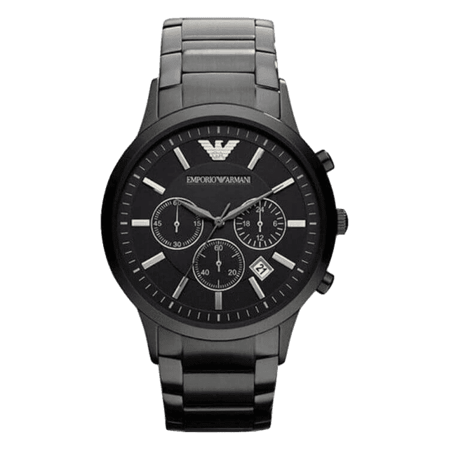 שעון יד אנלוגי שחור ארמני לגבר Emporio Armani AR2453.