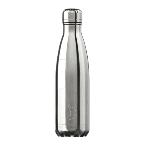 CHILLY'S בקבוק מים 500 מ"ל Chrome Silver.