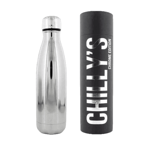 CHILLY'S בקבוק מים 500 מ"ל Chrome Silver.