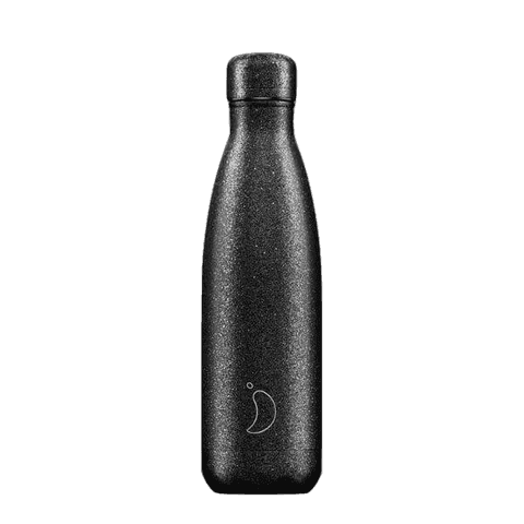 CHILLY'S בקבוק מים 500 מ"ל Glitter Black.